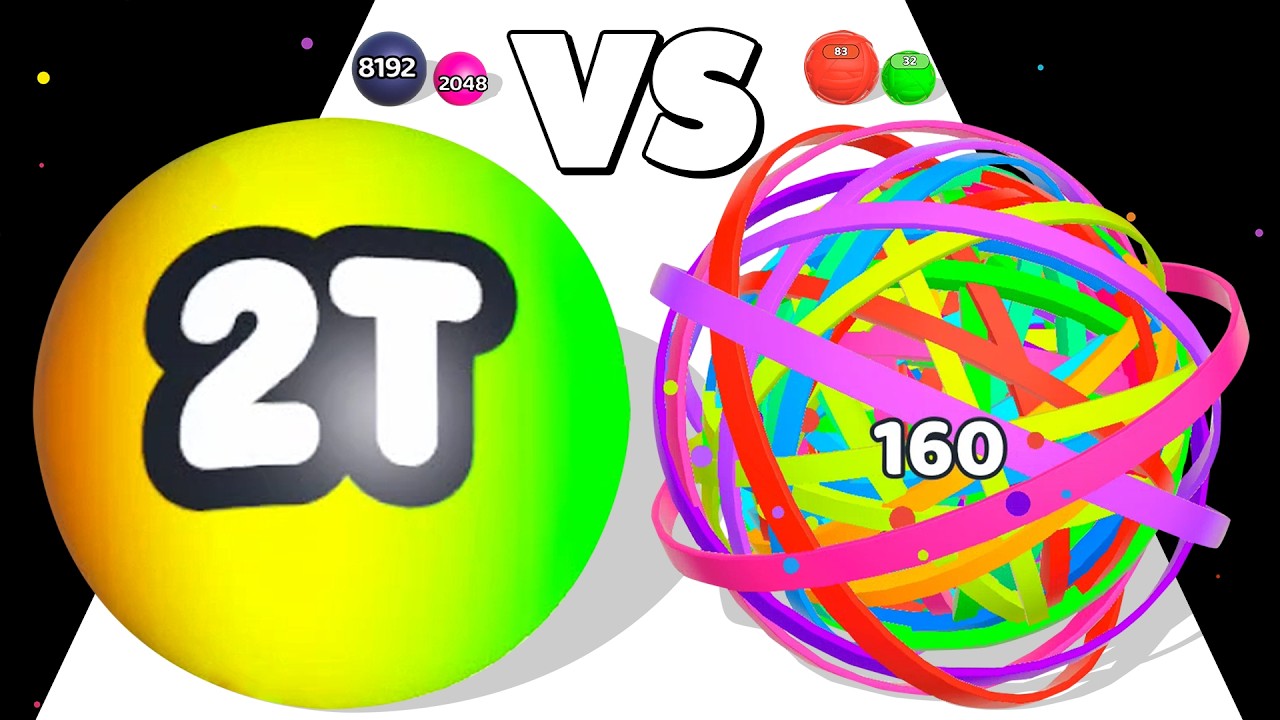 FLEXY RUNNER /vs BGH BALL RUN 2048 &infin; ASMR Gameplay Android iOS &bull; Ball Run Math Gameplay Max Level