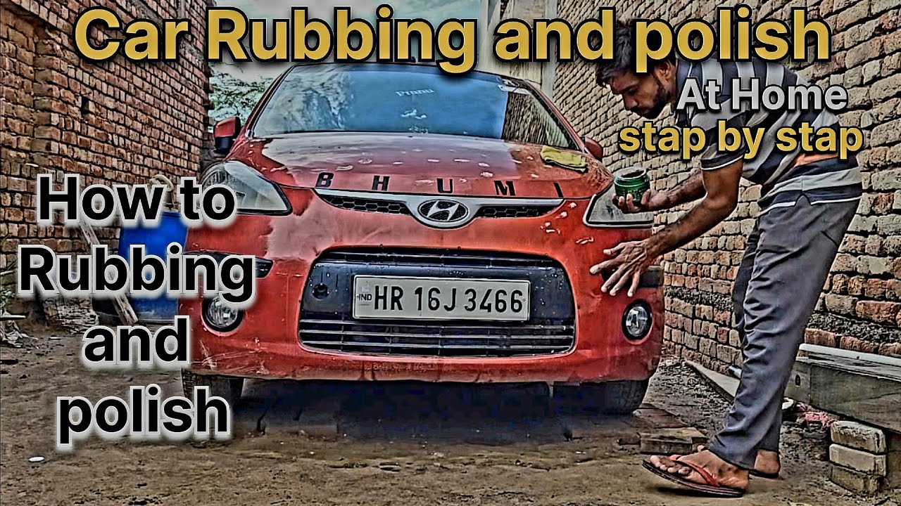 Car detailing at home stap by stap || Rubbing and polish || waxpol rubbing compound || #mjb16 vlogs