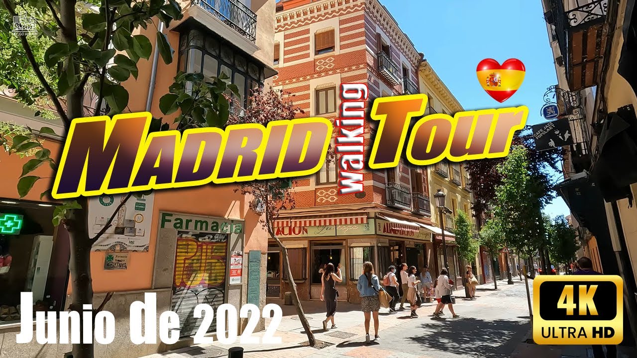 [4K] MADRID walking TOUR | De CALLE de EMBAJADORES a PLAZA de CANALEJAS