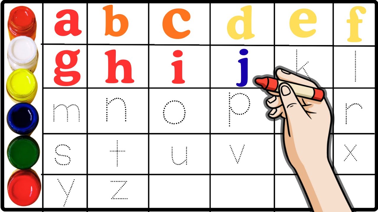 ABC song | ABCD | A to Z | Kids rhymes | collection for writing along dotted lines for toddler |15p1