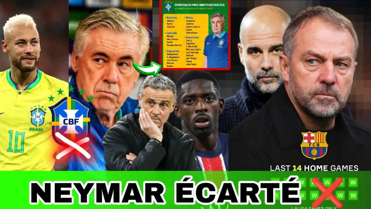 ❌️NEYMAR OUBLIÉ PAR ANCELLOTI,  PEP GUARDIOLA VS ANCELLOTI, LUIS ENRIQUE CHELSEA 