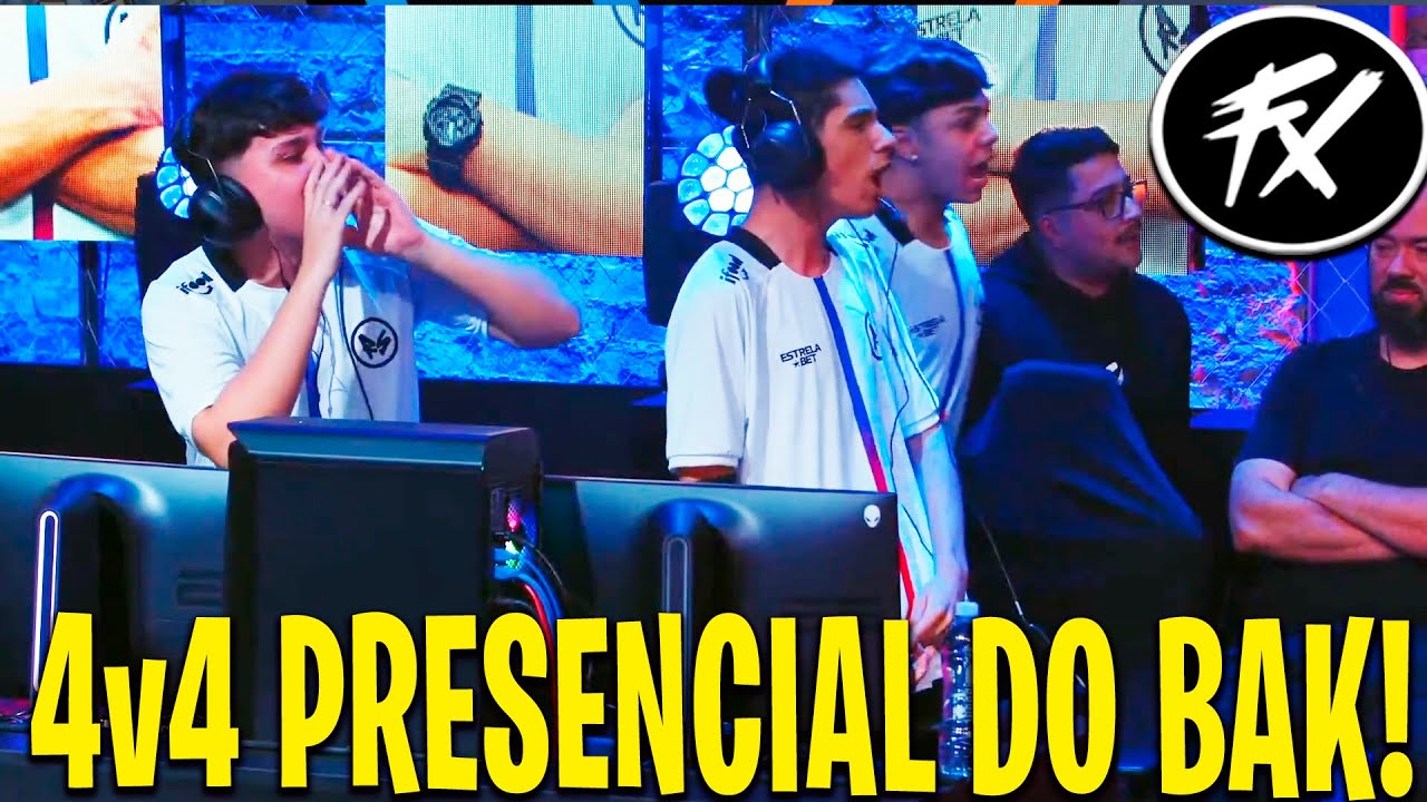 4V4 PRESENCIAL DO BAK -  FLUXO VS CAOS PEGOU FOGO! INACREDITAVEL! 2 A 1 COM SHOW DE FARPAS! MANOMAX!