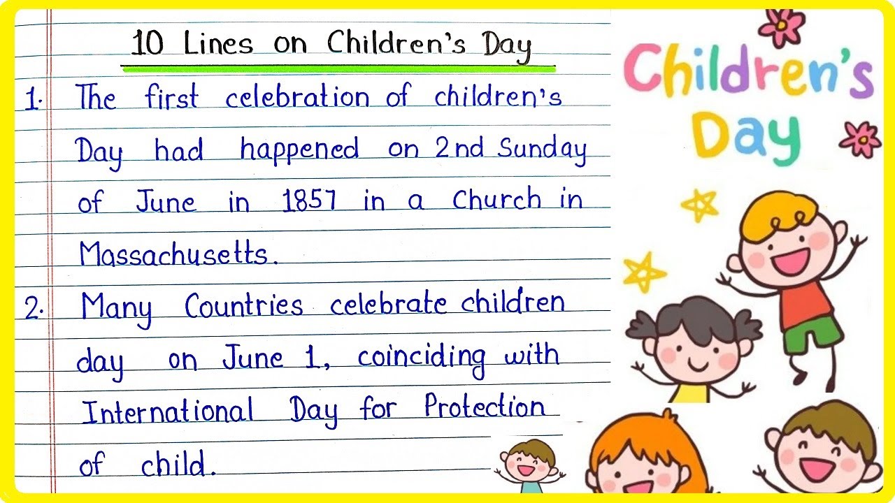 10 Lines on Children's Day in English | 10 Points Essay, Few Lines and Sentences on Children's Day