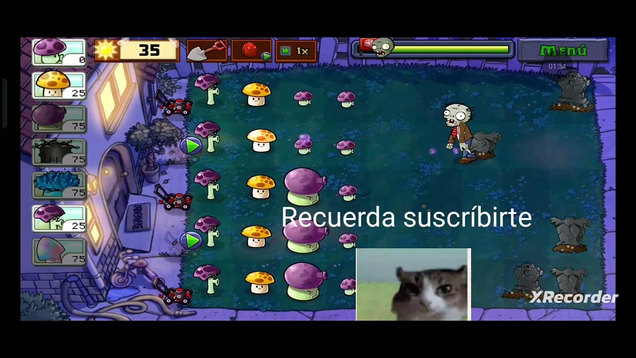 Champiñon enojon (PVZ Noche parte 7)