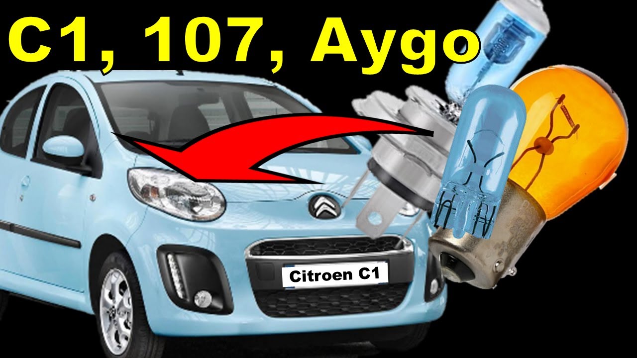 Замена лампы в фарах Citroen C1 | Без снятия фар | ВСЕ лампы