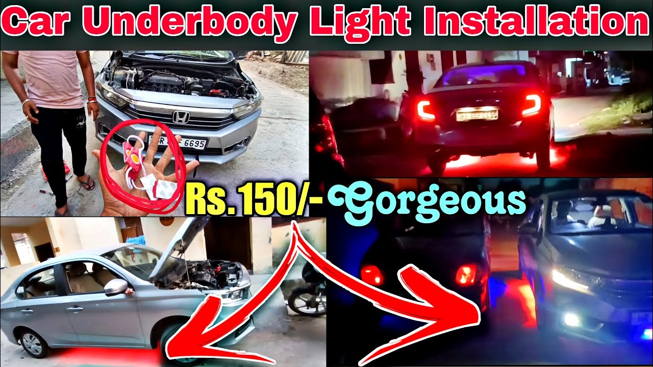 Underbody Lights installation In Honda Amaze Or Any Car At Home In Just Rs 150 Only🔥Complete Guide