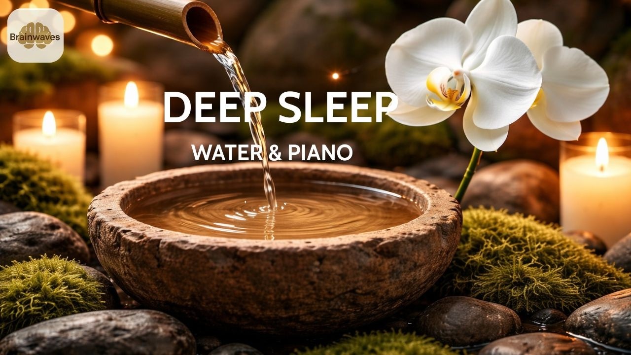 Bamboo Water Sounds & Relaxing Music, Anxiety Relief🌿