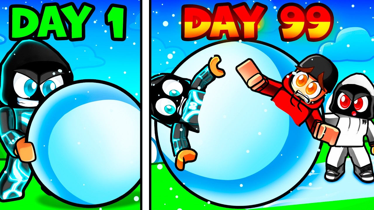 ROBROS MAKE THE BIGGEST SNOWBALL IN ROBLOX!