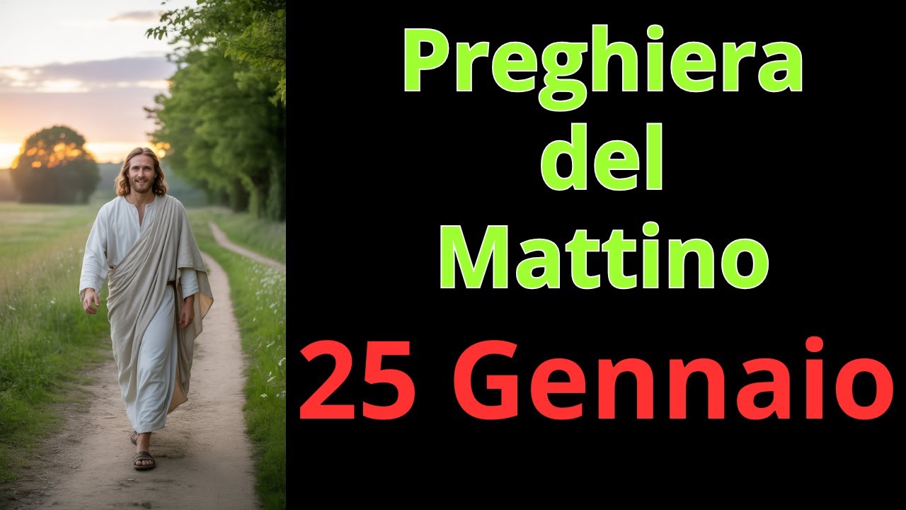 PREGHIERA del MATTINO - PREGHIERA a GESU' - 25 Gennaio