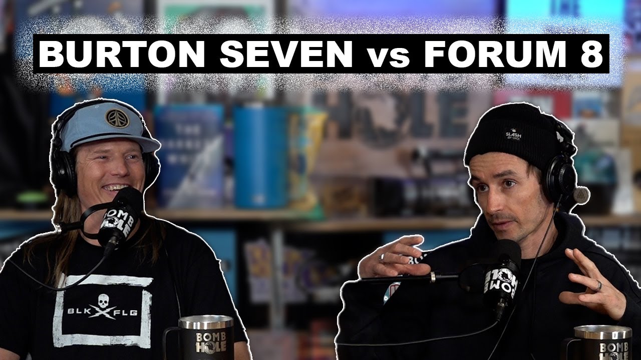 Bjorn Leines and Gigi R&uuml;f compare the Burton SE7EN and The Forum 8 Teams | Bomb Hole Highlights