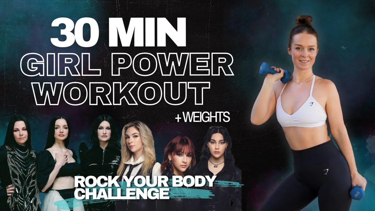 DAY THREE - 30 MIN GIRL POWER WORKOUT | Full Body HIIT + Weights (optional), No Jumping, No Repeat