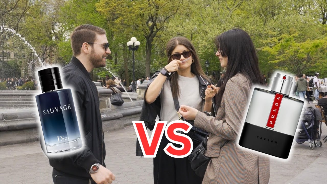 Dior Sauvage Eau De Toilette vs Prada Luna Rossa Carbon (Fragrance Battle Womens Reactions)
