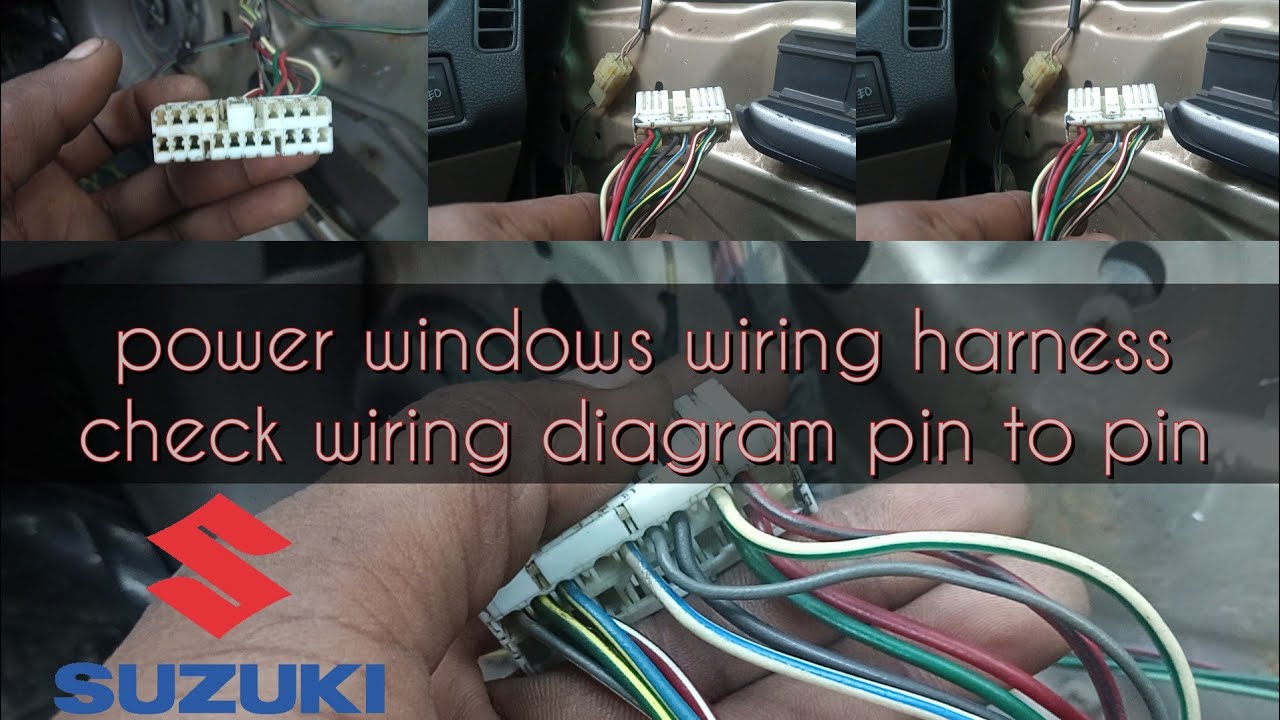 power windows wiring harness check wiring diagram pin to pin #maruti Suzuki #suzuki #