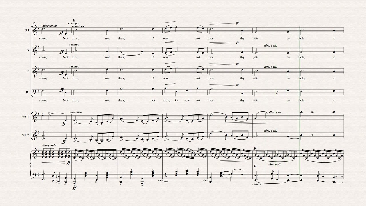 The Snow: Edward Elgar - ALTO (practice score)