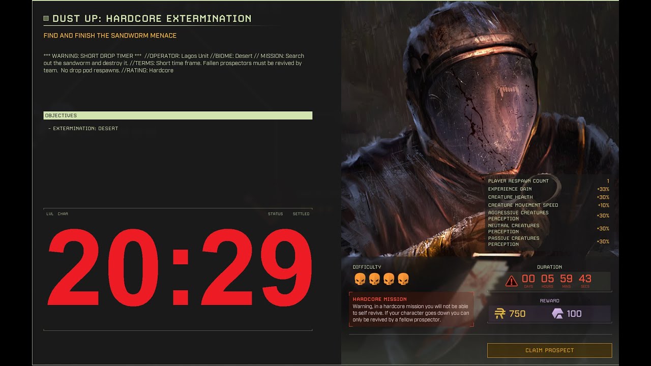 Icarus First Cohort | Dust Up: Hardcore Extermination | 20:29 | Speedrun