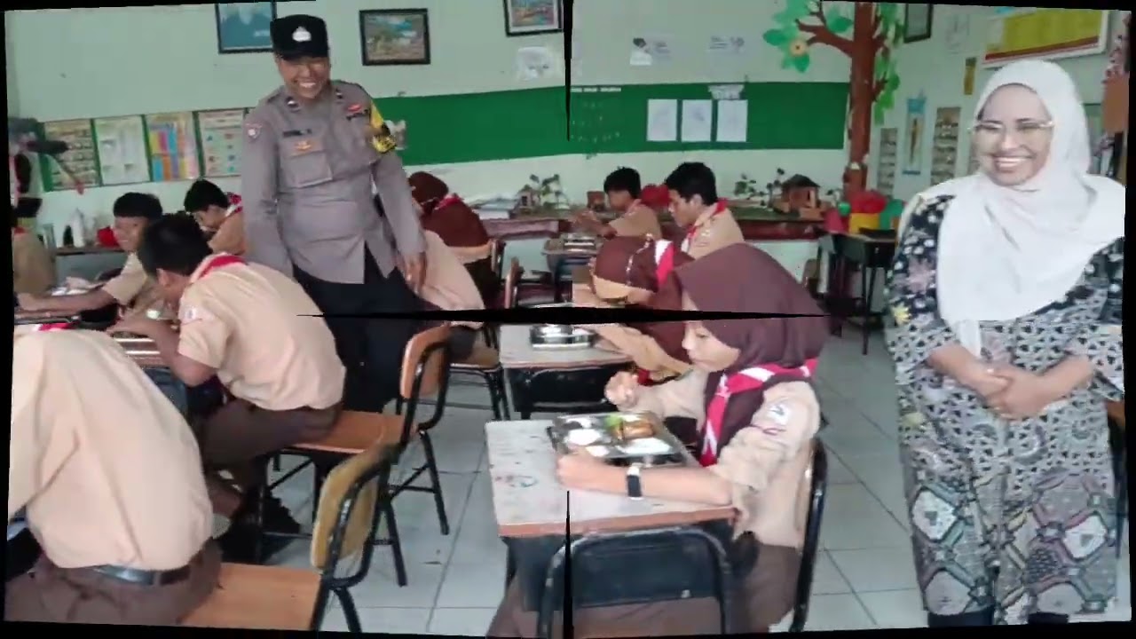 Bhabinkamtibmas Bersinergi Dg Babinsa ,Monitoring Giat Pendistribusian (MBG),Di SD GIKI 1 DKU