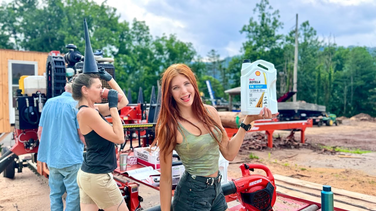 Учимся обслуживать наш новый станок Woodmizer LT70