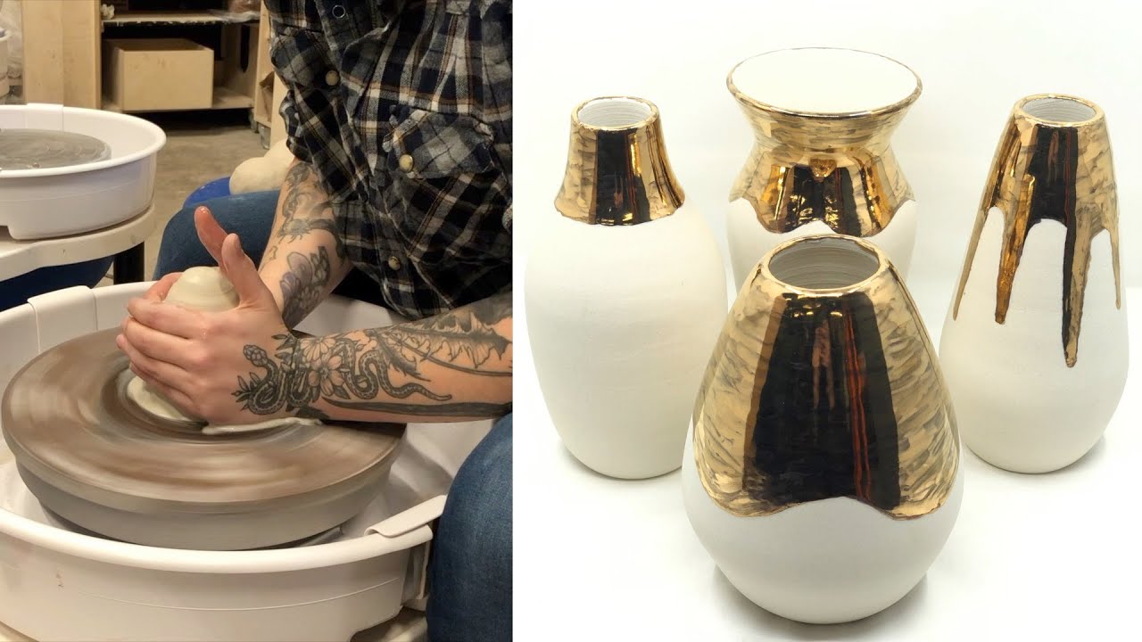 Making Porcelain Vases [Start To Finish]