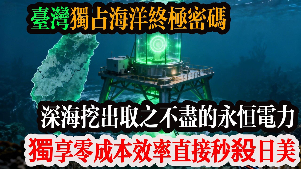 台灣獨佔海洋終極密碼！深海取出取之不盡永恆電力，獨享 24 小時零成本綠電，發電效率直接秒殺日美。