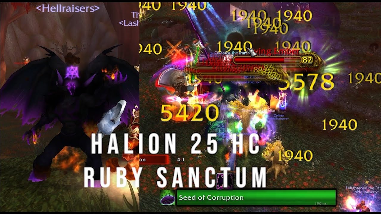 GIGA DMG with SOC !! Halion 25 Heroic | Demonology Warlock WoTLK PVE | Ruby Sanctum 25 Heroic