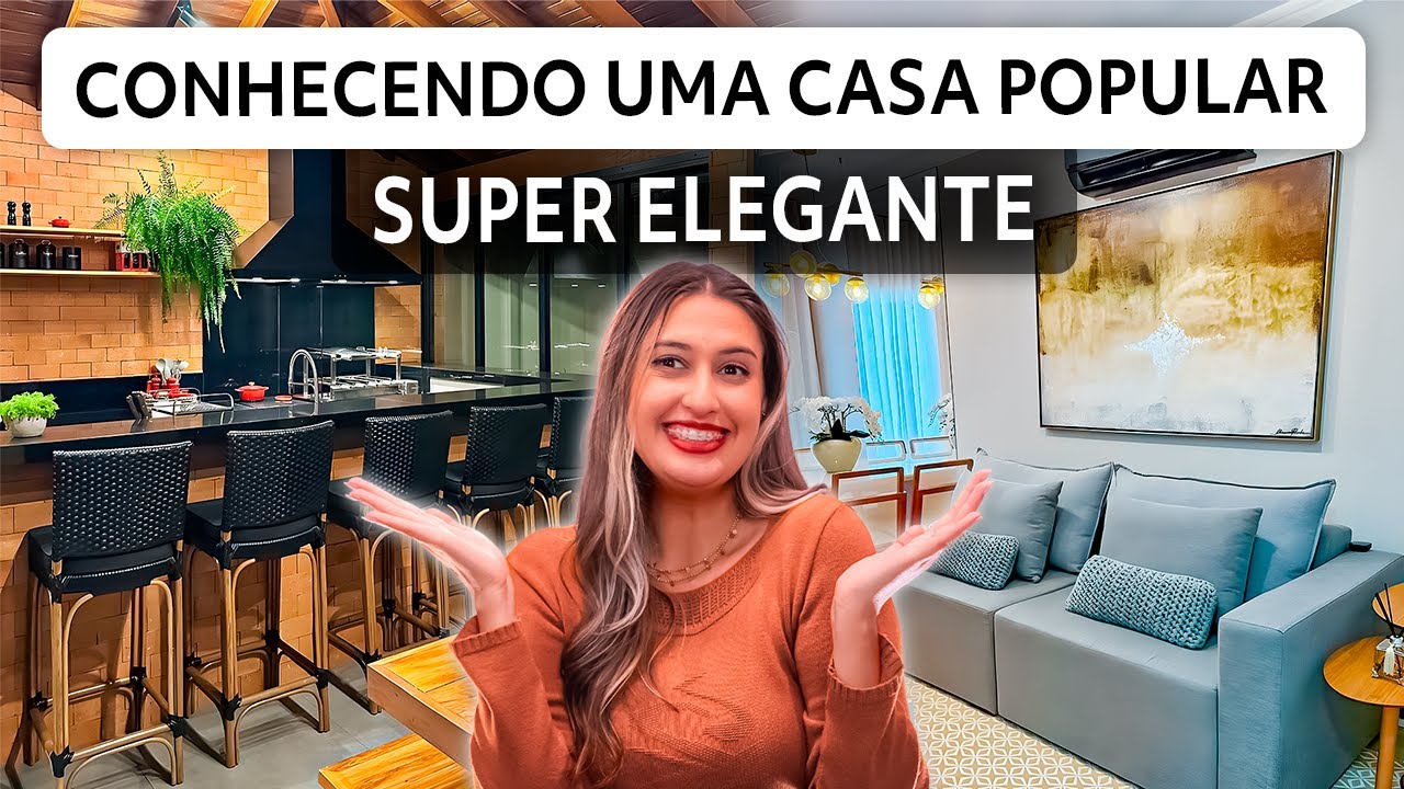 CONHECENDO UMA CASA POPULAR SUPER ELEGANTE - DECORA&Ccedil;&Otilde;ES REAIS 11