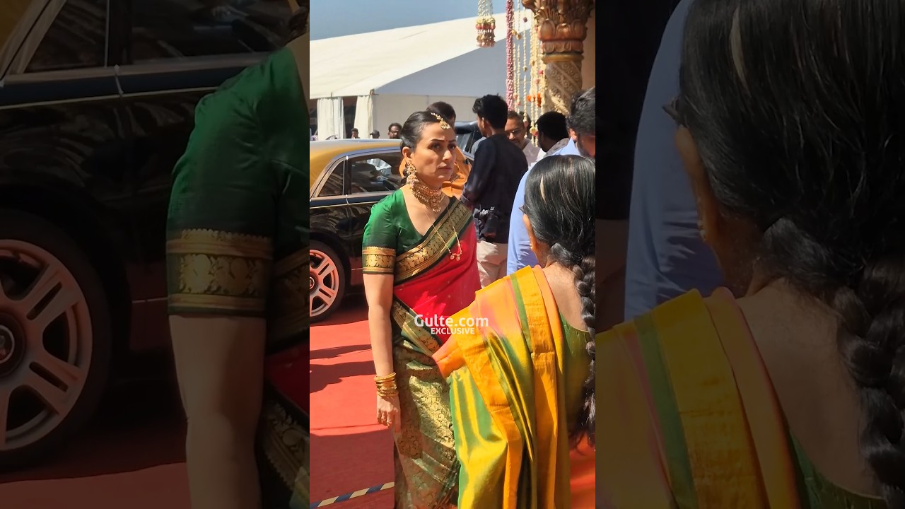 #MaheshBabu's wife #NamrataShirodkar spotted at a wedding in Hyderabad today | Gulte