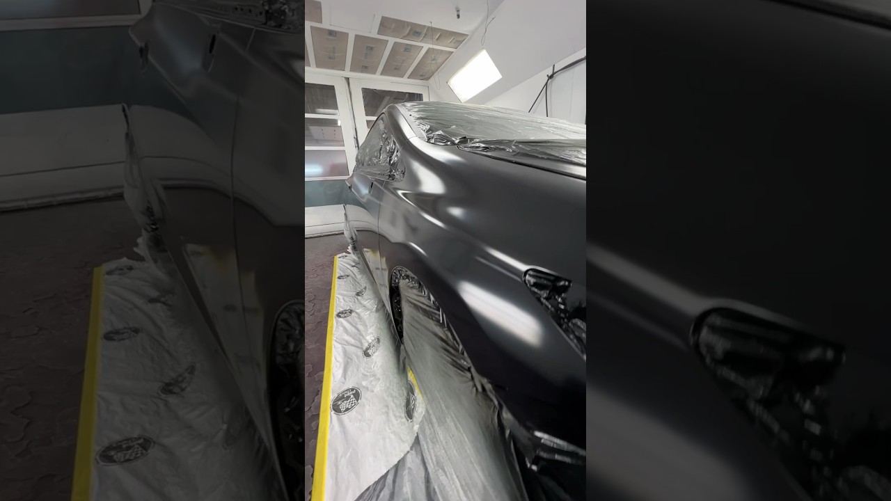 LEARN MATTE BLACK PAINT SPRAY AUTO BODY PROCESS TECHNIQUES 