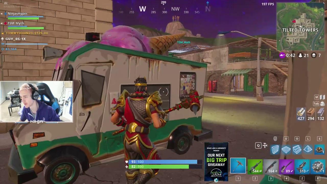 NINJA AND MYTH PLAY DUO FORTNITE!! AND NEW RECORD VIEWERS IN TWICH! 100K!