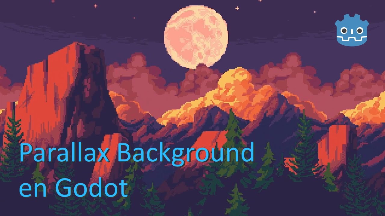 tutorial para hacer un parallax background en Godot con los nodos parallax layer