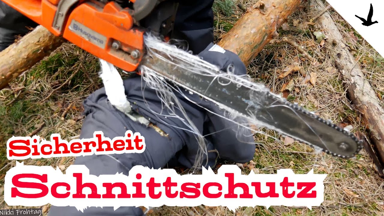 Schnittschutz Test Motorsäge hautnah✅was bedeuten die 4 Schnittschutzklassen und KWF Prüfsiegel.