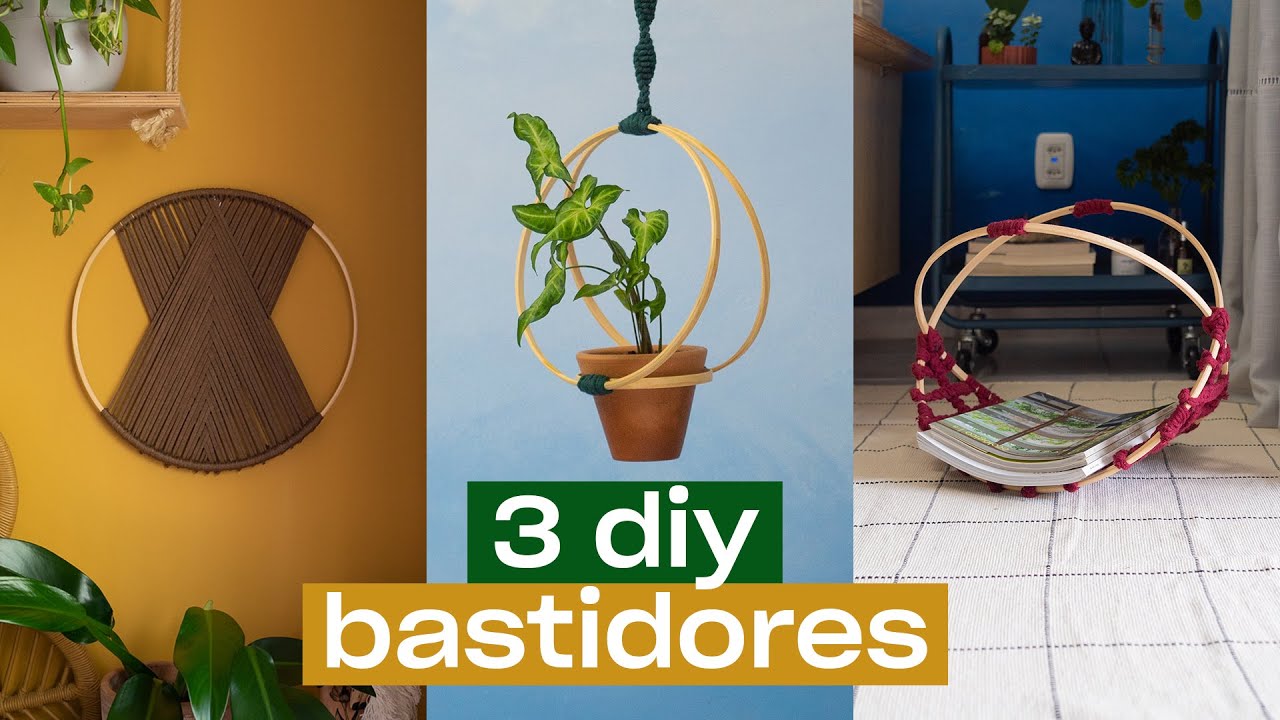 DIY - 3 Decorações BARATAS e LINDAS usando BASTIDORES