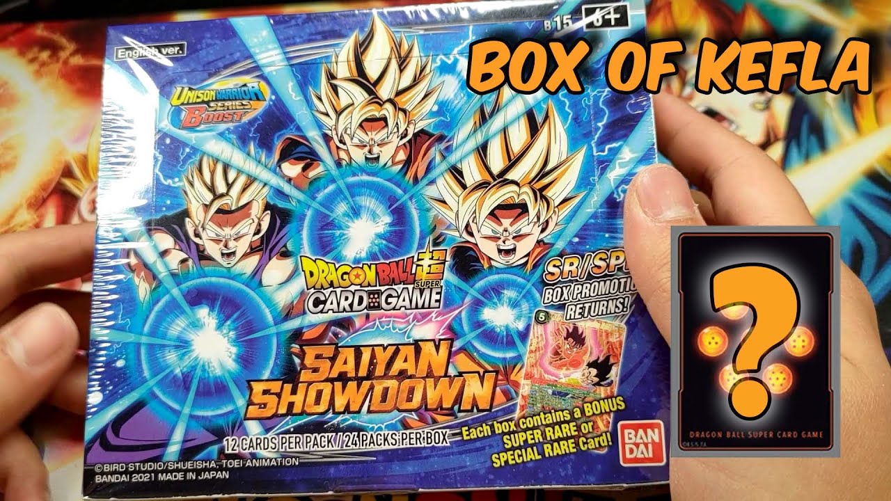 PULLING THESE KEFLA CARDS!!! (Saiyan Showdown Booster Box Opening!) DBS Trading Card Game