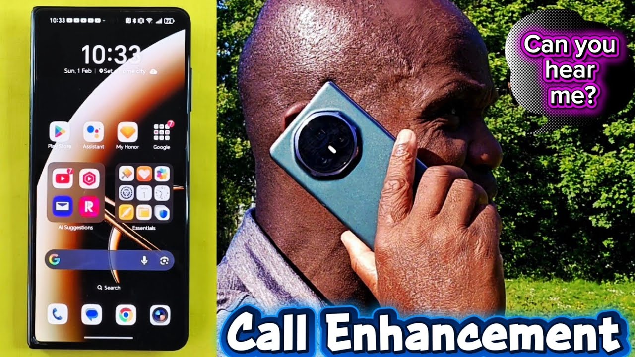 HONOR Magic V3 - шумоподавление с помощью ИИ для более четких звонков 🔊😉