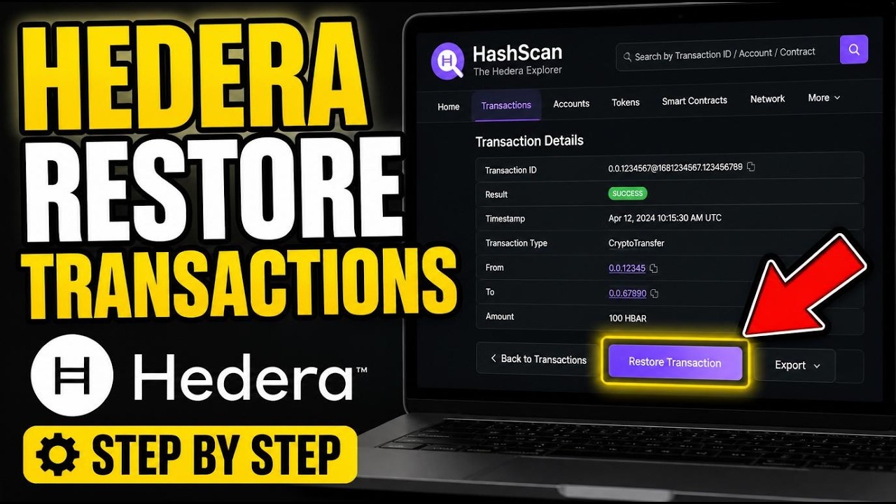 How to restore Hedera transactions with HashScan explorer - Step By Step