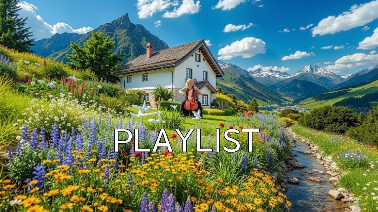 [Relaxing Cello] Escape to the Alps: A Peaceful Stroll for a Tired Mind,  Peaceful Cello & Piano 🎻