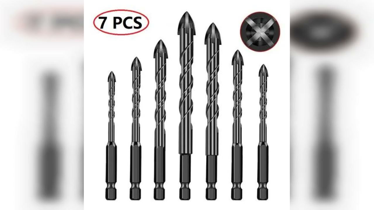 Review: Kit 7 Brocas Titânio Excêntrica Ponta Cruzada 3 12mm