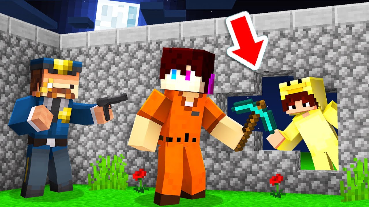 ONTSNAPPEN Uit De GEVANGENIS Van De POLITIE! (Minecraft Survival FILM)