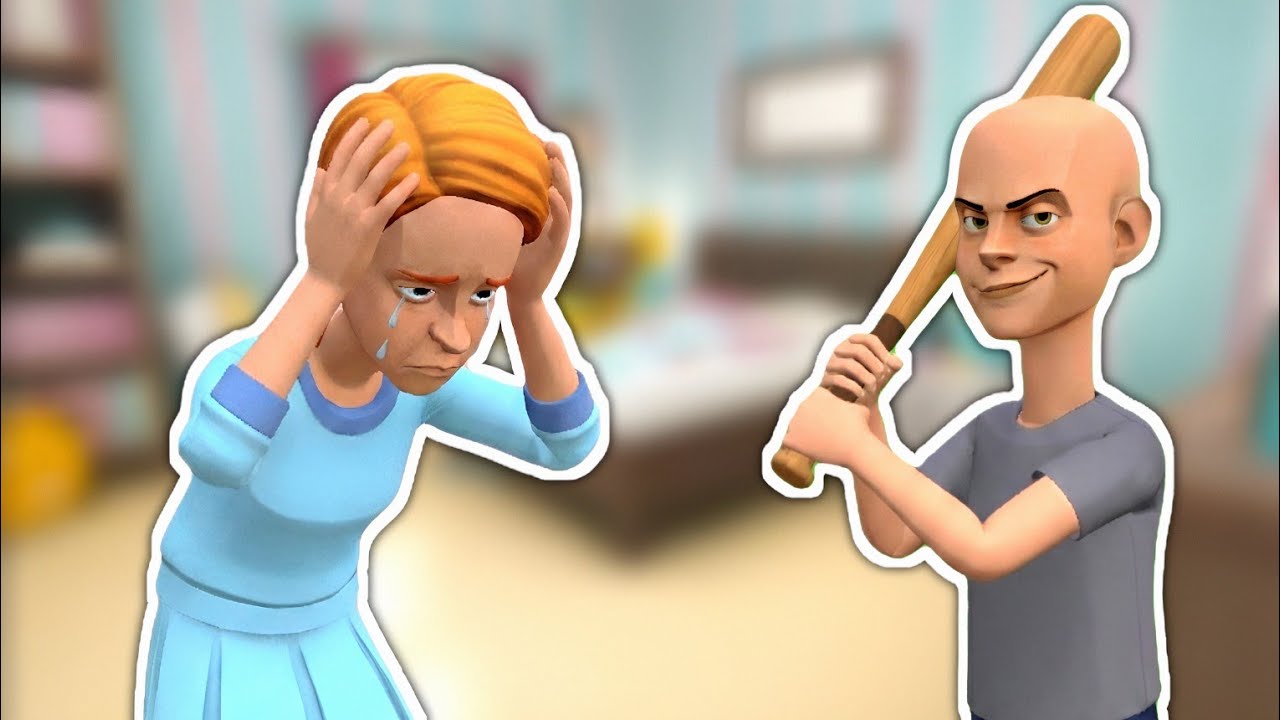 Classic Caillou Hits Rosie with a Bat/Grounded