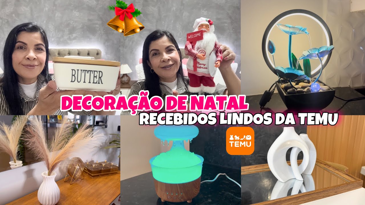 DECORAÇÃO DE NATAL DA TEMU 🧡 Encantada com esse recebido 😍 DECORANDO O LAR 🏠