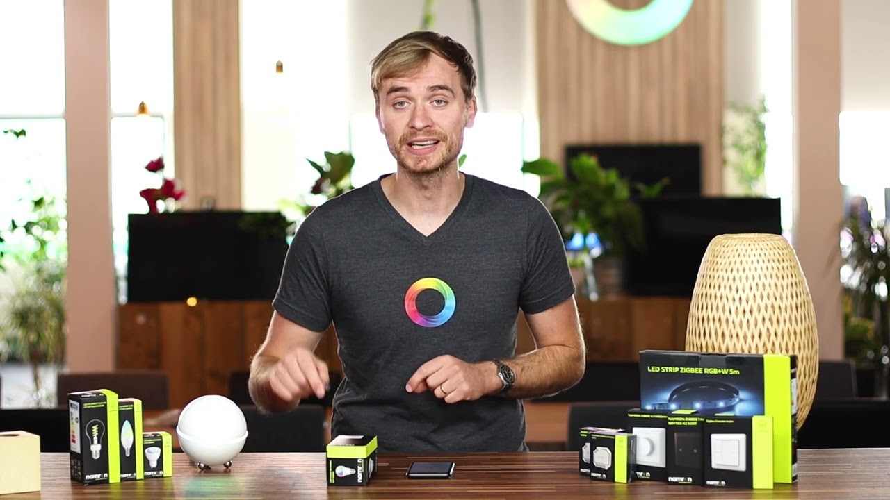 Athom Homey og Namron RGB pære
