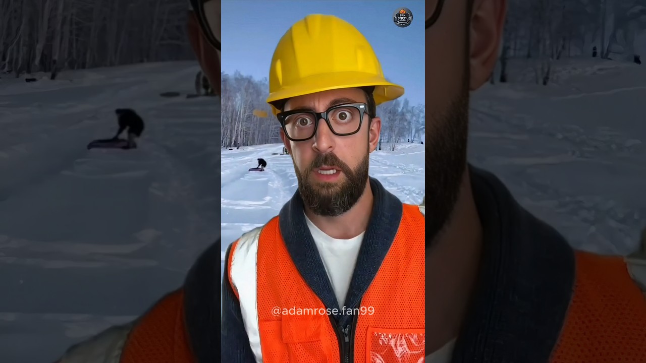 Winter Construction: Tough & Cold! #adamrose #satisfying #shorts #ice #construction