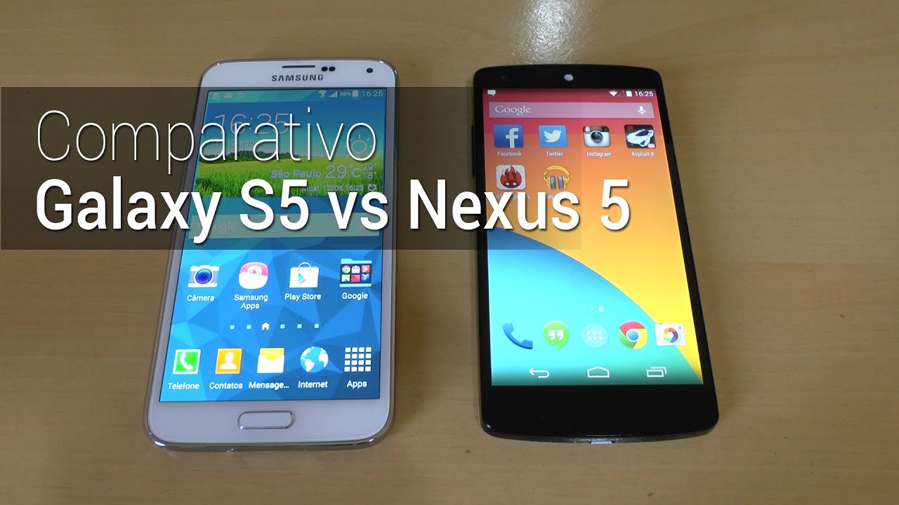 Comparativo: Galaxy S5 vs Nexus 5 | Tudocelular.com