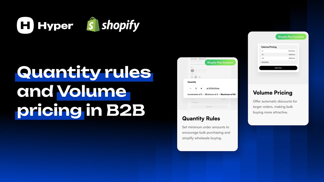 How to Set up Quantity rules and Volume pricing in B2B | Hyper Theme Tutorial