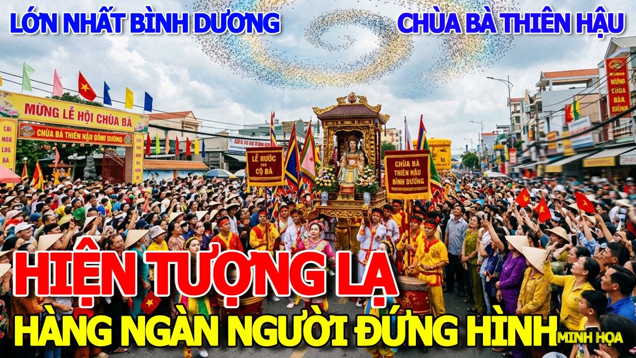 HIỆN TƯỢNG LẠ XUẤT HIỆN KHIẾN HÀNG NGÀN NGƯỜI ĐỨNG HÌNH TẠI LỄ RƯỚC CỘ CHÙA BÀ LỚN NHẤT BÌNH DƯƠNG