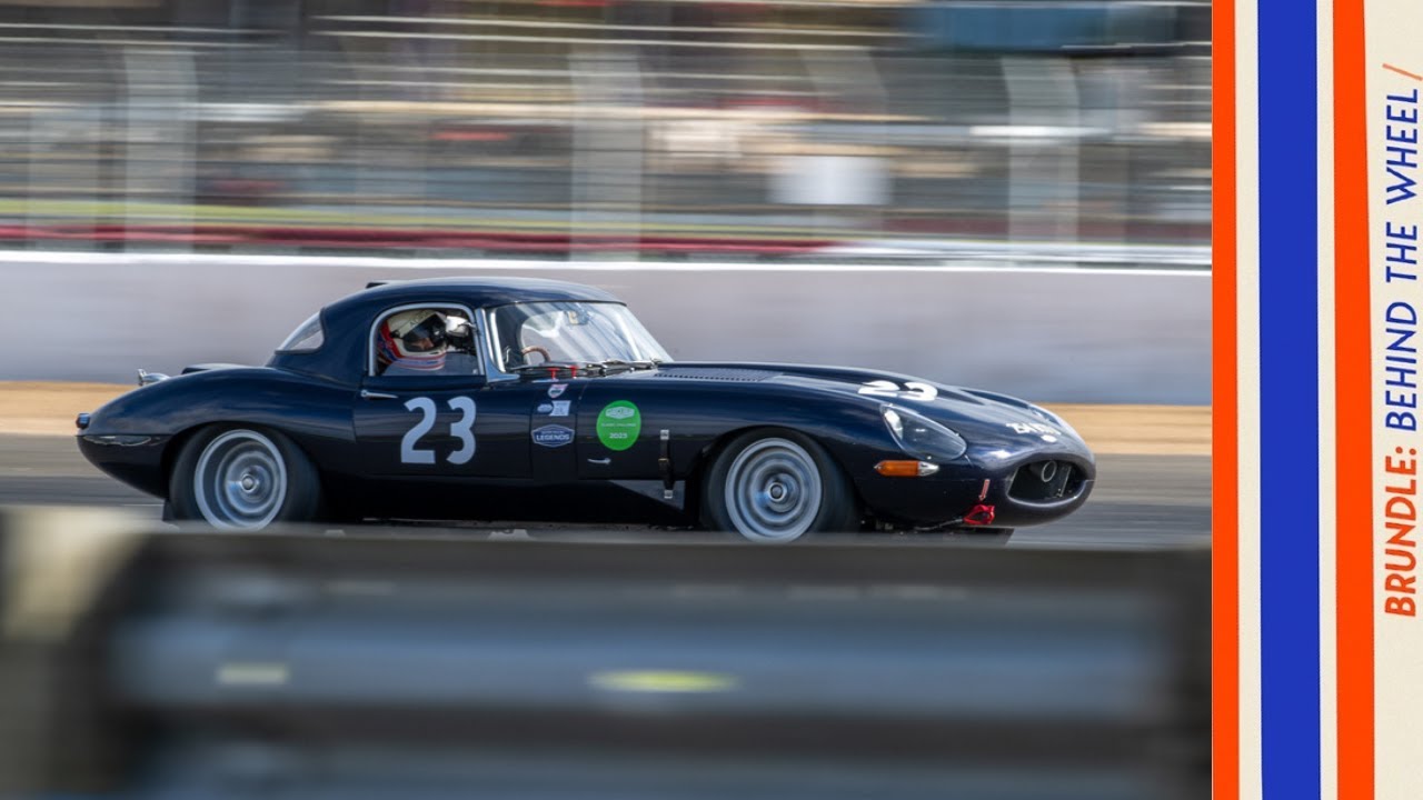 Racing for the lead in a Jaguar E-Type | Brundle Behind The Wheel
