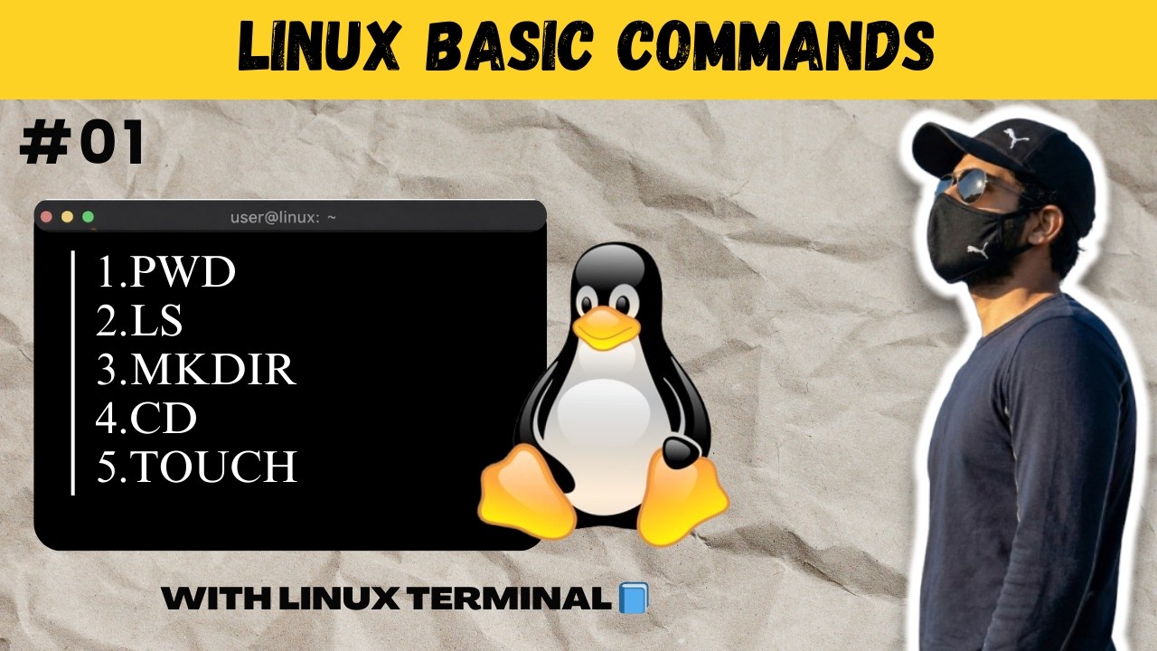 Linux Basic Commands 🐧 in Hindi with terminal practical