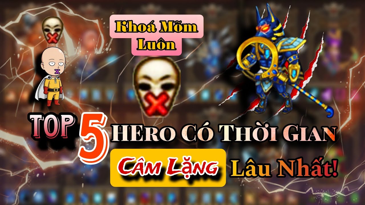 🔥TOP 5 HERO Có Thời Gian CÂM LẶNG Lâu Nhất Trong Epic Heroes War 🔥 | Rusman Epic 