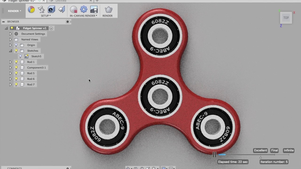 How to Model a Fidget Spinner using Fusion 360