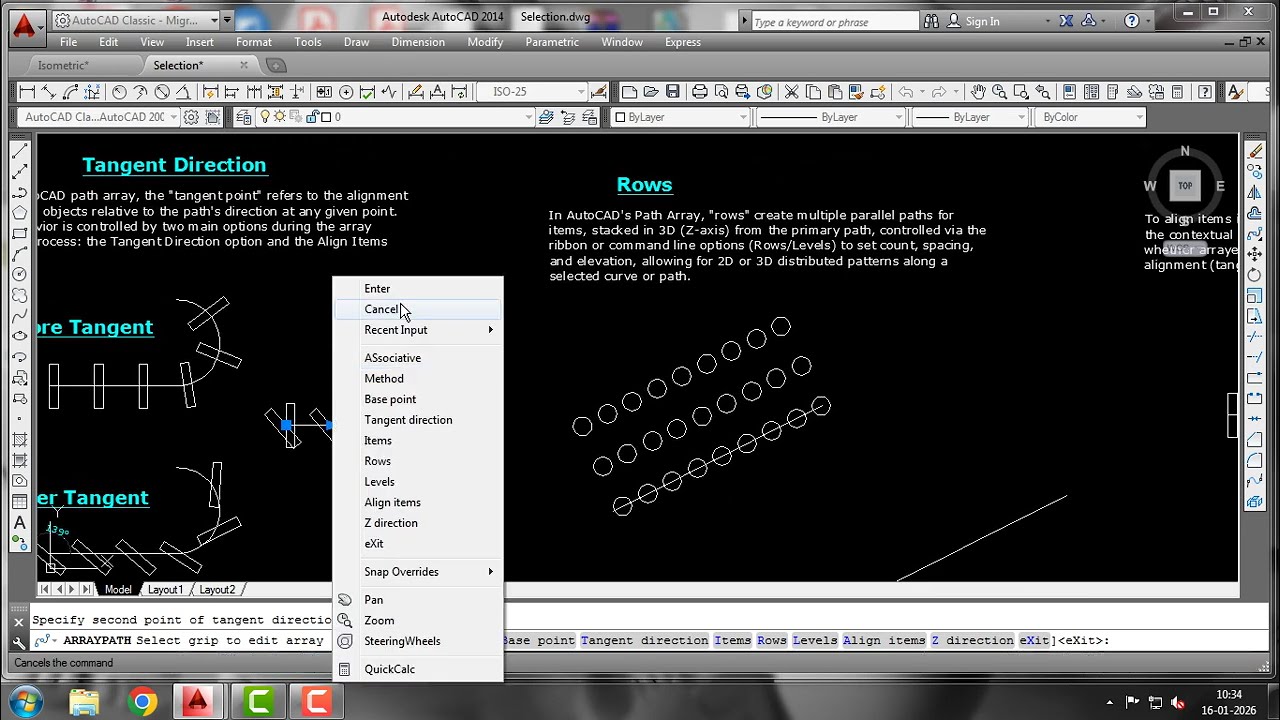 Path Array In Autocad 2014