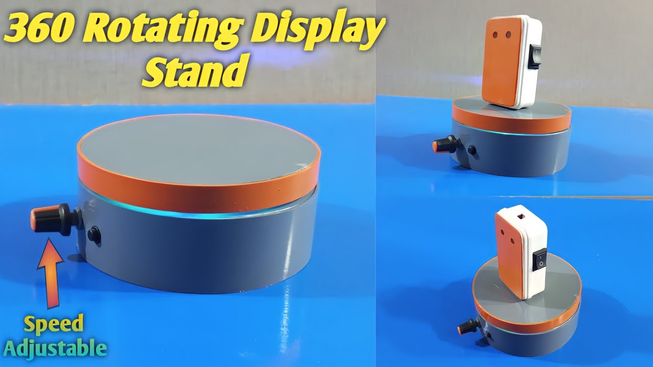 How to make 360 Rotating Display stand with Adjustable speed|Diy Homemade|Creative Idea